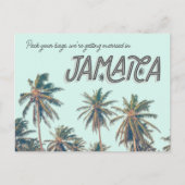Jamaica Tropical Beach Wedding Save the Date Aankondigingskaart (Voorkant)