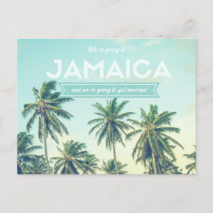 Jamaica Tropical Beach Wedding Save the Dates Aankondigingskaart