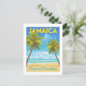 Jamaica Tropical Paradise Palm Tree Beach Briefkaart (Staand voorkant)