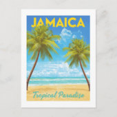  Jamaica Tropical Paradise Palm Tree Beach Briefkaart (Voorkant)