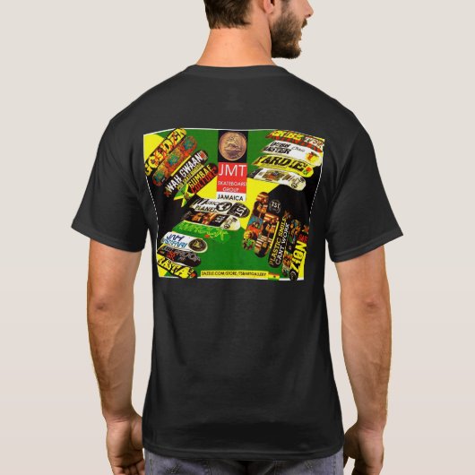 JAMAICA TRUE TRIBE OF JUDAH Basic donker T-shirt (Achterkant)