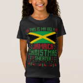 Jamaica Ugly kerstSweater Jamaica Flag voor Ja T-shirt (Voorkant)
