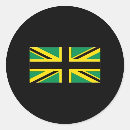 Jamaica Union Jack Britse vlag Jamaicaans Ronde Sticker (Voorkant)