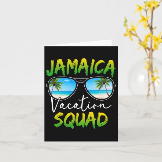 Jamaica Vacation Squad 2025 Matching Group Familie Kaart (Gele Bloem)