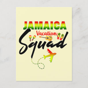 Jamaica Vacation Squad Group Matching Reggae Briefkaart