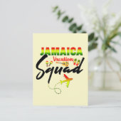 Jamaica Vacation Squad Group Matching Reggae Briefkaart (Staand voorkant)