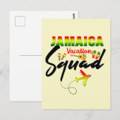 Jamaica Vacation Squad Group Matching Reggae Briefkaart (Voorkant / Achterkant)