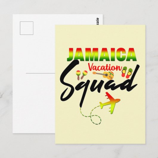 Jamaica Vacation Squad Group Matching Reggae Briefkaart (Voorkant / Achterkant)