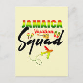 Jamaica Vacation Squad Group Matching Reggae Briefkaart (Voorkant)