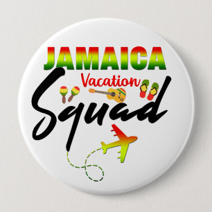Jamaica Vacation Squad Group Matching Reggae Ronde Button 4,0 Cm
