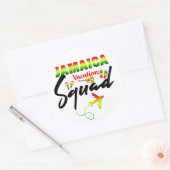 Jamaica Vacation Squad Group Matching Reggae Ronde Sticker (Envelop)