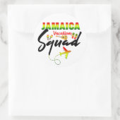 Jamaica Vacation Squad Group Matching Reggae Ronde Sticker (Tas)