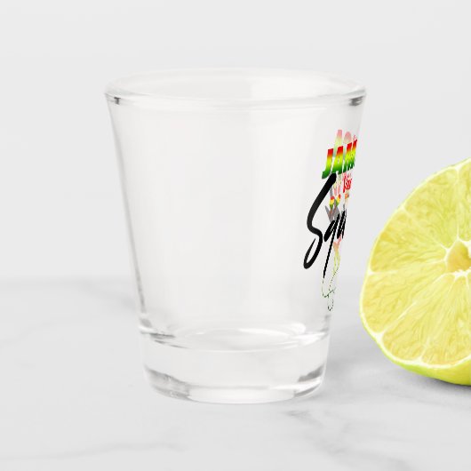 Jamaica Vacation Squad Group Matching Reggae Shot Glas (Links)