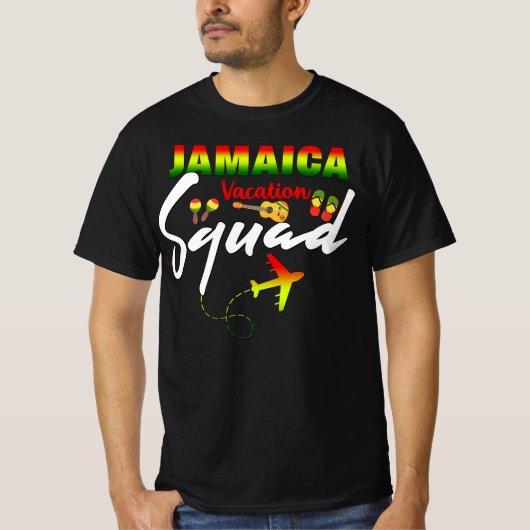 Jamaica Vacation Squad Group Matching Reggae T-Sh T-shirt (Voorkant)