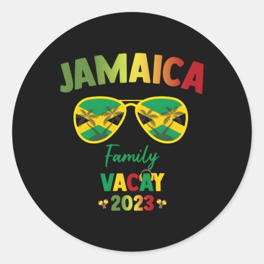 Jamaica Vakantie reis 2023 Ronde Sticker (Voorkant)