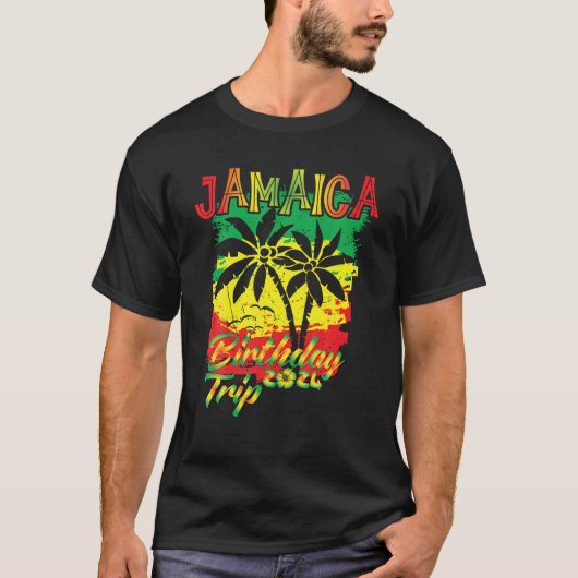 Jamaica Vakantie reis 2024 Cruise Jamaica Verjaard T-shirt (Voorkant)