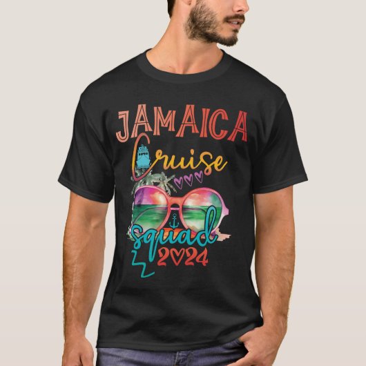 Jamaica Vakantie Squad 2024 Matching Group Familie T-shirt (Voorkant)
