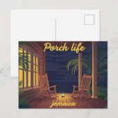 Jamaica veranda leven avond briefkaart (Voorkant / Achterkant)
