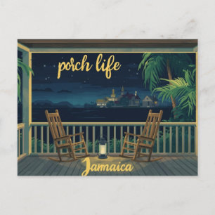 Jamaica veranda leven avond briefkaart