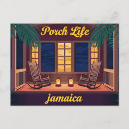 Jamaica veranda leven avond briefkaart