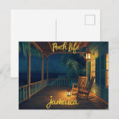 Jamaica veranda leven avond briefkaart (Voorkant / Achterkant)