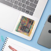 Jamaica veranda leven sticker (Laptop met iPhone)