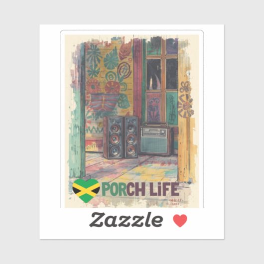 Jamaica veranda leven sticker (Vel)