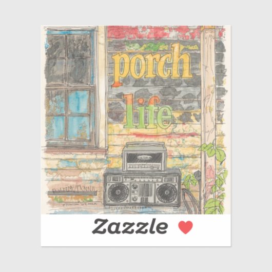 Jamaica veranda leven sticker (Vel)