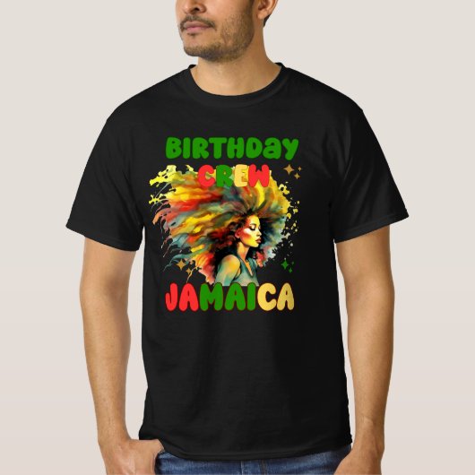 Jamaica Verjaardag Meisje Matching Crew Reisgroep T-shirt (Voorkant)