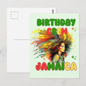 Jamaica Verjaardagsmeisje Matching Reisgezelschap Briefkaart (Voorkant / Achterkant)
