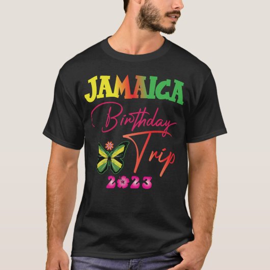 Jamaica Verjaardagsreis 2023 Verjaardagsfeestreis T-shirt (Voorkant)