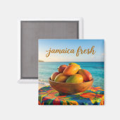 Jamaica verse mango aan zee magneet (Voorkant / Achterkant)