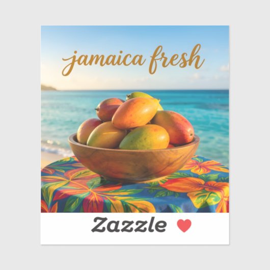 Jamaica verse mango aan zee sticker (Vel)