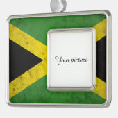 Jamaica Verzilverd Omlijst Ornament (Links)