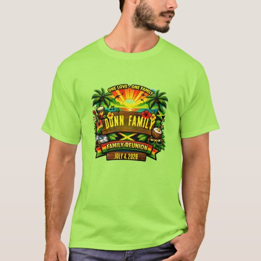 Jamaica-vibes bijpassende T-shirts (Voorkant)