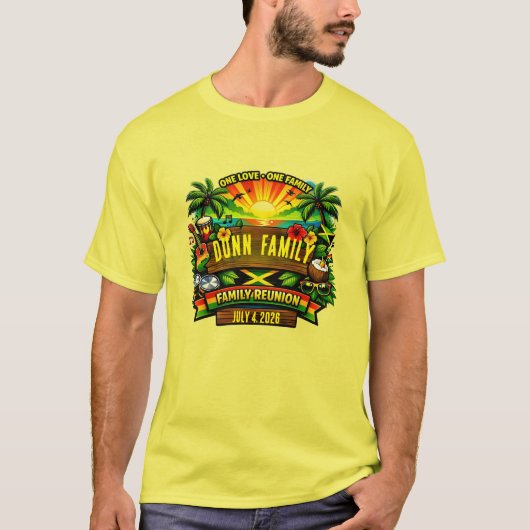 Jamaica-vibes bijpassende T-shirts (Voorkant)