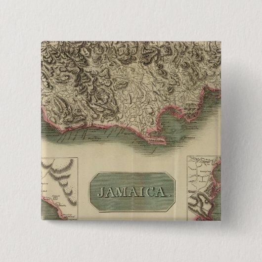 Jamaica Vierkante Button 5,1 Cm (Voorkant)