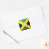 Jamaica vierkante glossy vlag sticker (Envelop)