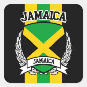 Jamaica Vierkante Sticker (Voorkant)