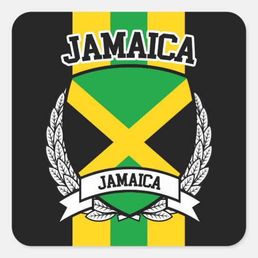 Jamaica Vierkante Sticker (Voorkant)
