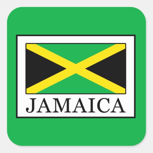 Jamaica Vierkante Sticker (Voorkant)