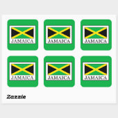 Jamaica Vierkante Sticker (Vel)