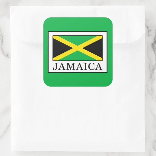 Jamaica Vierkante Sticker (Tas)