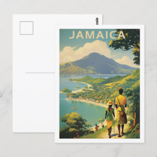 Jamaica Vintage Beroemde Reisplaats Briefkaart