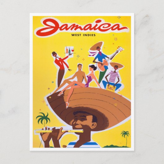 Jamaica vintage-briefkaart briefkaart (Voorkant)