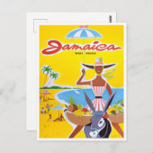 Jamaica vintage-briefkaart briefkaart (Voorkant / Achterkant)