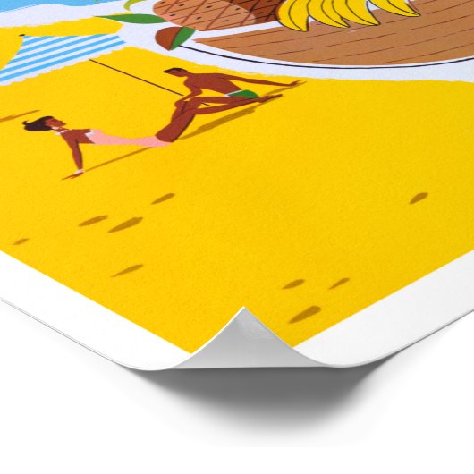 Jamaica vintage-poster poster (Hoek)