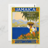 Jamaica vintage-reis briefkaart (Voorkant / Achterkant)