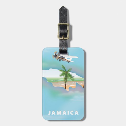 Jamaica Vintage reisposter Bagagelabel (Voorkant verticaal)