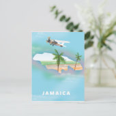 Jamaica Vintage reisposter Briefkaart (Staand voorkant)